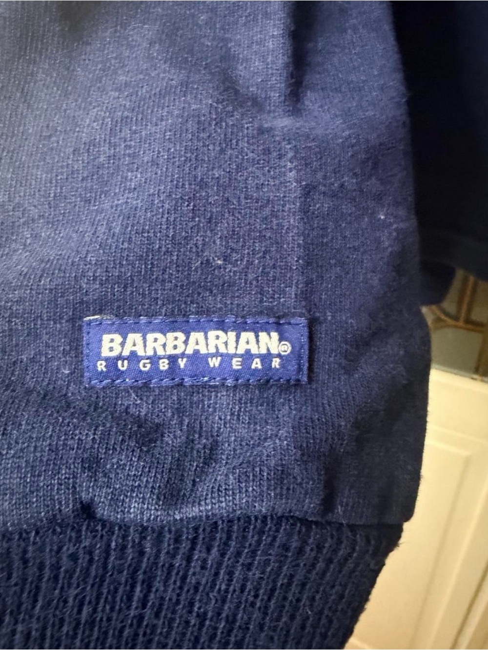 Barbarian Rugby Wear Bermuda Crest Rugby Shirt Blue Stripe Blokecore Old School - Picture 3 of 7